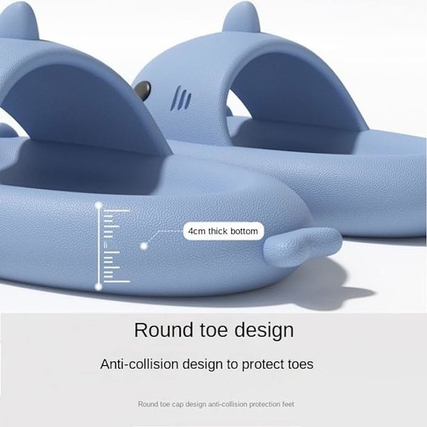 Haj slippers, velegnet til voksne og børn søde tykke sål hajer skridsikre slippers indendørs brusebad slippers sandaler haj slippers