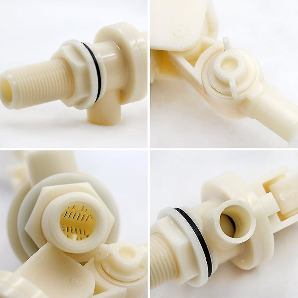 Mini flyteventil, høykvalitets PVC-materiale, korrosjonsbestandig, 180 justerbar arm for hunder, storfe og sauer, selvlukkende (1/2\" NPT)