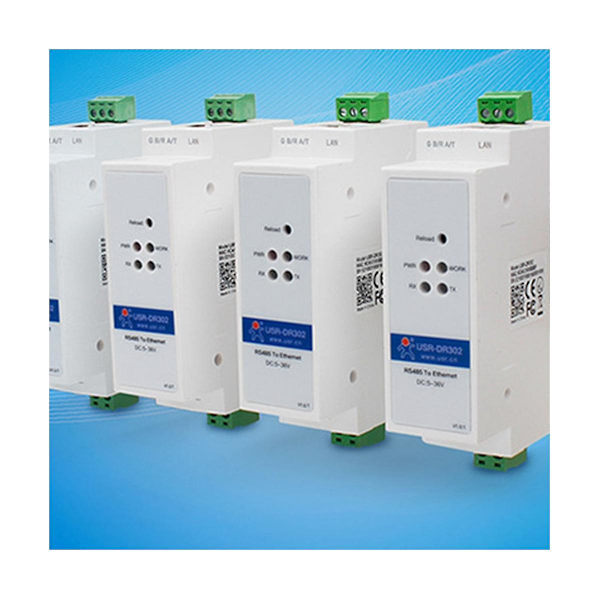 Dr302 Din Rail Serial Rs485 Ethernet IP Server Module Ethernet Converter Modbus Rtu Modbus U