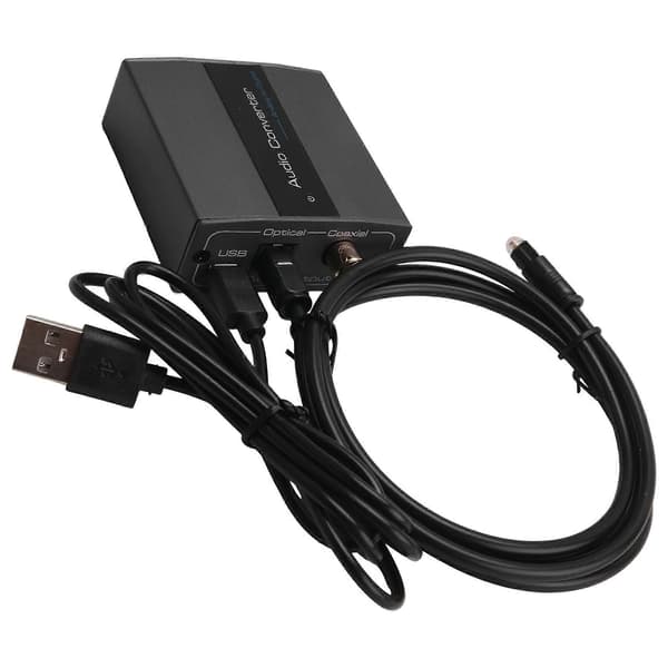 Analog til Digital Audio Converter RCA til Optisk med Optisk Kabel Audio Digital Toslink og Koaksial Audio Adapter Svart grå
