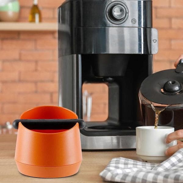Kaffegrumsbeholder Stødabsorberende Espresso Knock Beholder til Bar Orange