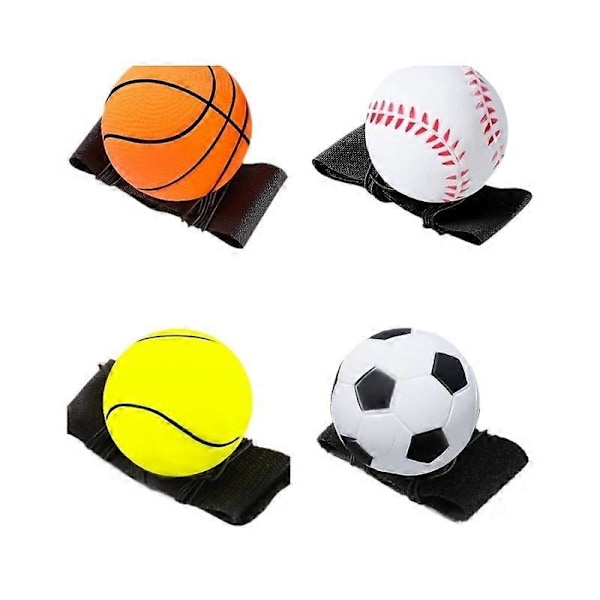 Handledsfjäderboll i gummi, studsboll, sensorisk boll, sportsträningsboll, lämplig för inomhus- och utomhuslek