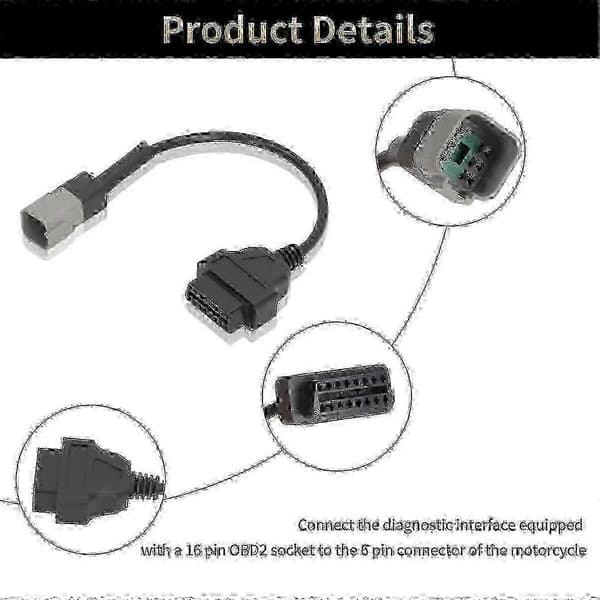 CAN AM diagnoseværktøj 6-benet til 16-benet OBD2 scannerkabeladapter_cdb1