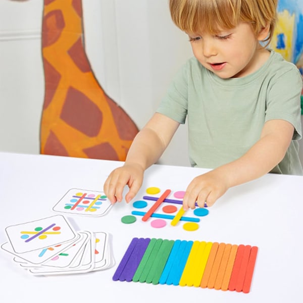 120 bitar Tangram-pussel för barn, träpussel, pedagogiska spel för barn 3 4 5 6 år gamla, Montessori-leksaker, kreativa interaktiva spel G