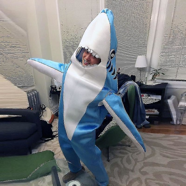 Muoti Aikuiset Lapset Haalari puku Shark Stage Vaatteet Tyylikäs mekko Halloween_y 90