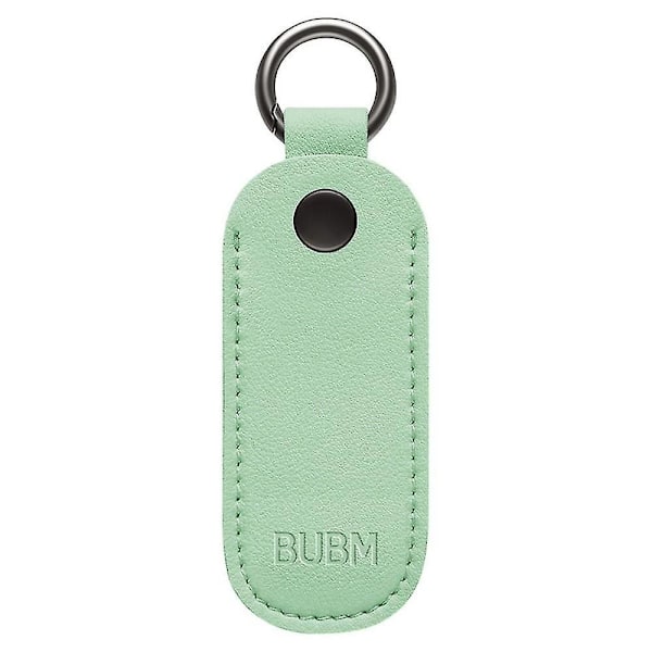 Läder U Disk Fodral Nyckelring Hållare USB Flash Drive Förvaringsväska Pendrive Skyddande Omslag Minnessticka Fodral Light Green