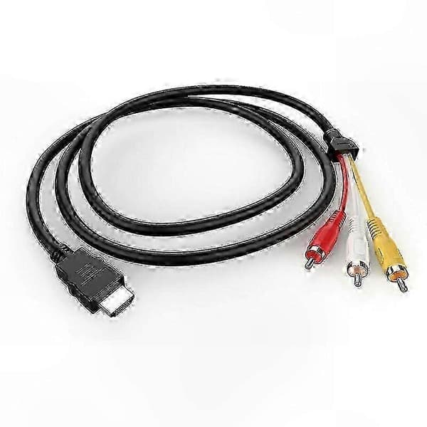 Forgyldt HDMI til RCA-adapterkabel til HD-videosignaloverførsel, Plug-and-Play-forbindelse med envejs dataoverførsel