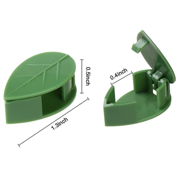 10/20/30 st växtklätterväggsfästklämmor, fasta spännen, bladklämmor, grön bladdesign för trädgårdsvägg Green 20pcs