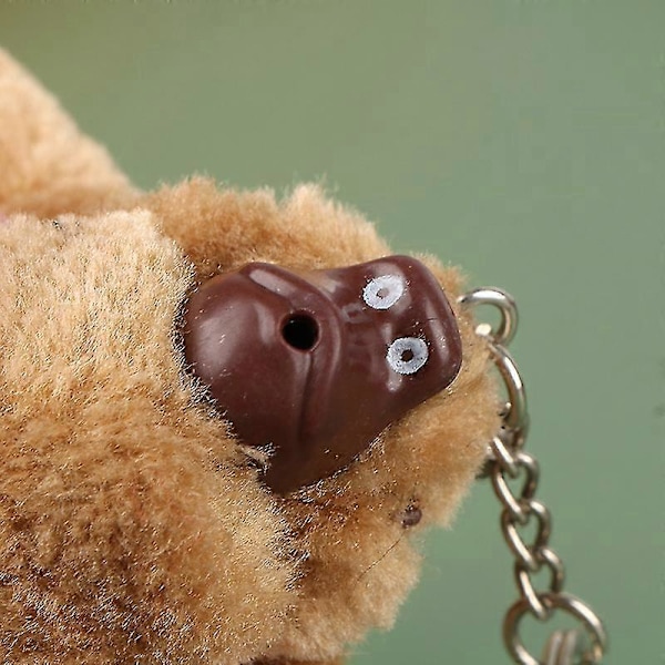 Söt Plush-Apa Nyckelring Orangutang Nyckelring På Byxväskans Bilprydnad - Rabatt Red 1PC