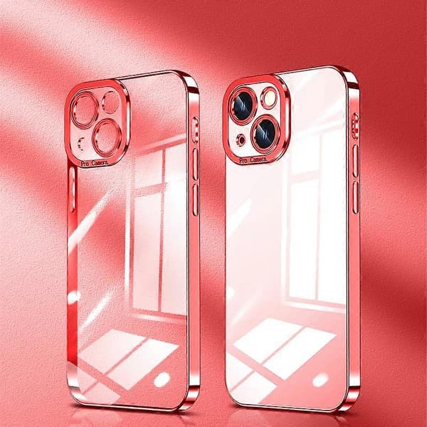 Kirkas, kristallipinnoitettu suojakotelo iPhone 14 Plus -puhelimelle Ruby Red