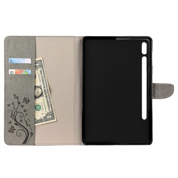 Läderfodral för Galaxy Tab S8/ Tab S7 T870/ T875 Grey