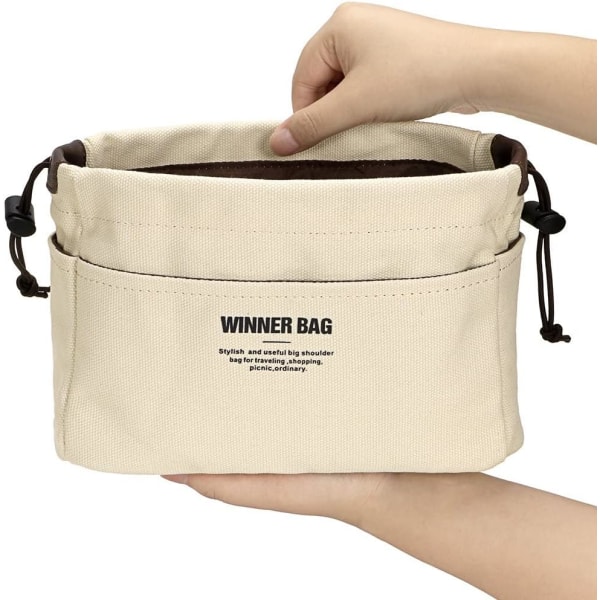 10 fickor Tote Bag Organizer Insert Pouch Filt Handväska Liner Travel Kosmetisk Pocket Pocket Organizer - Stå på egen hand (liten)