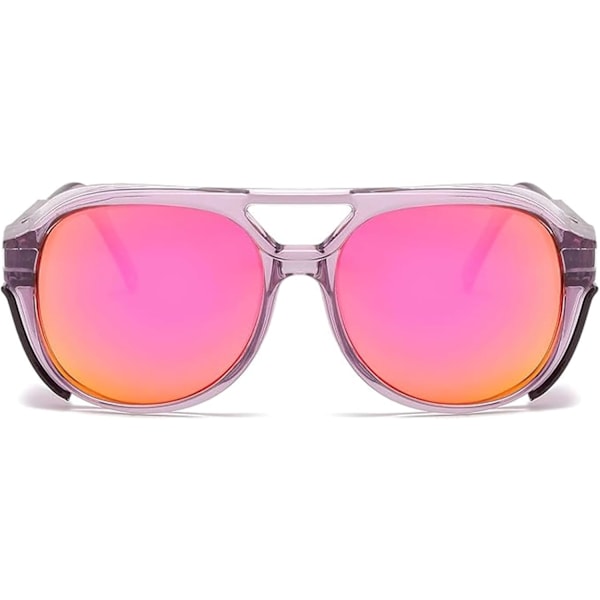 Solbriller, Oversized solbriller med wrap-around design, Aviator solbriller til fiskeri og udendørs sammenkomster (Style B, 15 * 12 * 5 cm) Style C