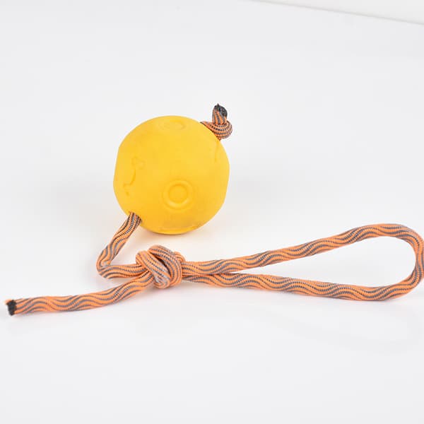 3-pack Hundboll med Rep, Slitstark Gummiboll