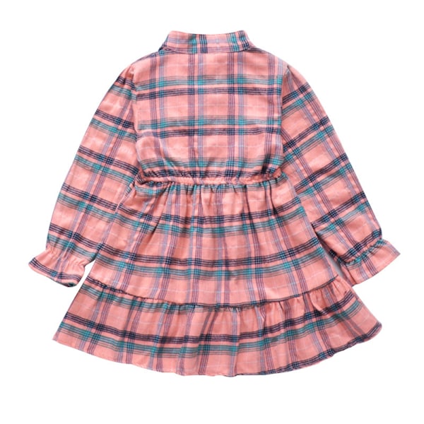 Baby Pige Plaid Babydoll Top, 110cm pink colour 110cm