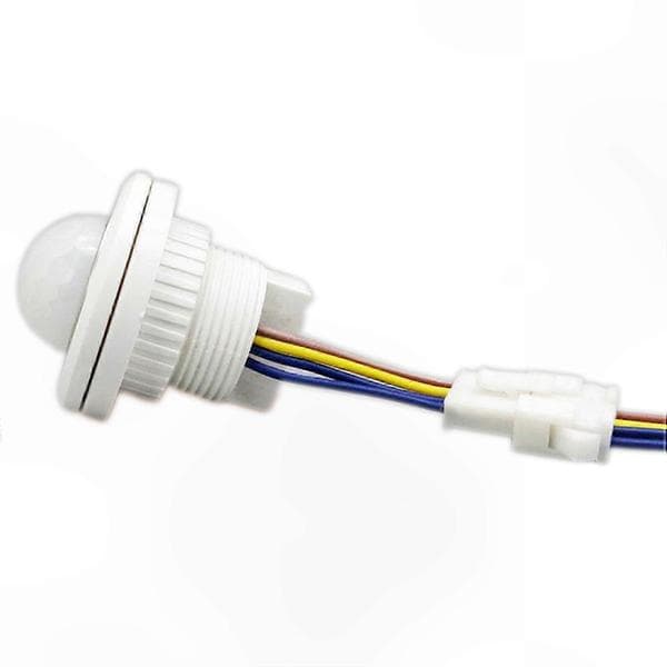 5-pack Mini PIR Infraröd Rörelsesensor med 220V Justerbar Timer för Automatisk LED-belysningskontroll Vit