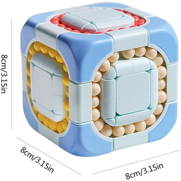 Roterande Magic Bean Cube, Roterande Burkar Pussel Bean Cube Toy, förbättra fokus och utveckla Cube Beans för barn