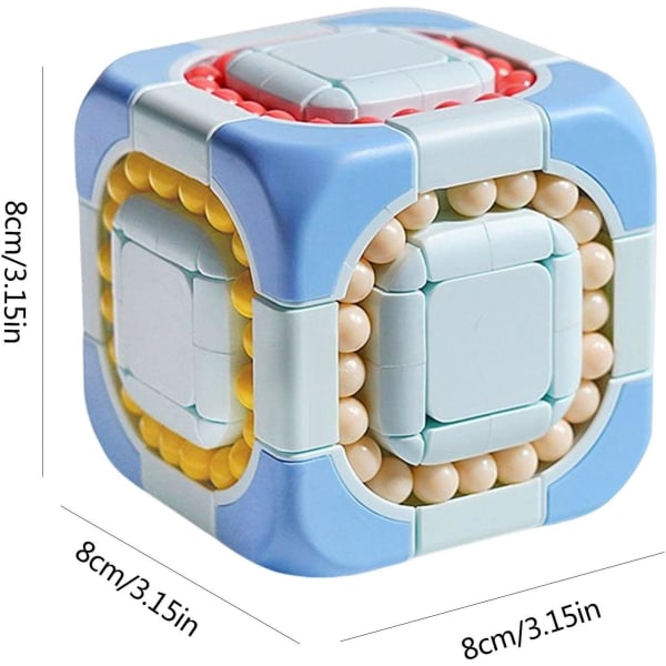 Roterende magisk bønnekube, roterende bokser puslespill bønnekubeleke, forbedre fokus og utvikle kubebønner for barn