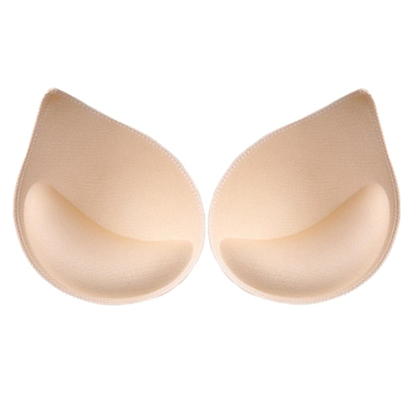 2x Kvinders BH-Top Push Up BH-Puder Indlæg Svampe Brystforstærkere Bikini Puder Skin