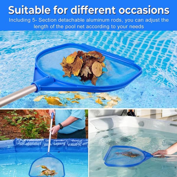 Poolnet, poolrengøringssæt, poolnet med aluminium