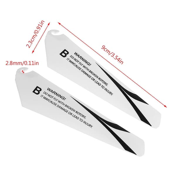 For Copter Lette 9 cm bladpropeller for fjernkontroll helikopterfly A B viftepadler bladpropeller sett blå Blue