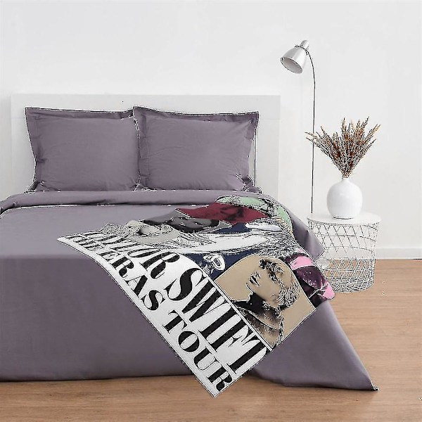 Taylor Swift The Eras Tour-teppe, mykt og varmt til soverom, sofa, festdekorasjoner Gave til fans Sk.. 100*130
