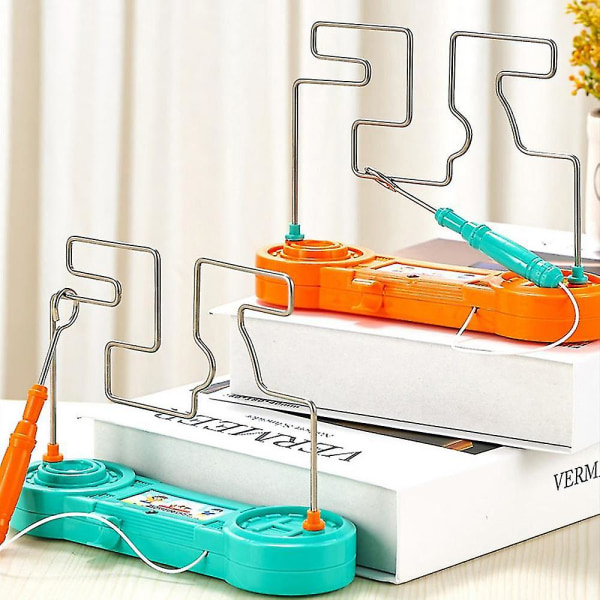Bump Maze Toy Electric Dont Buzz The Wire Game Klassiskt bordspusselspel Retroleksaker för familjesammankomster Orange