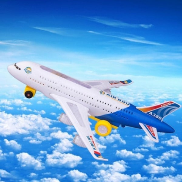 Legetøjsfly til børn Elektrisk lys og musik Fly Airbus Bump Fly gave