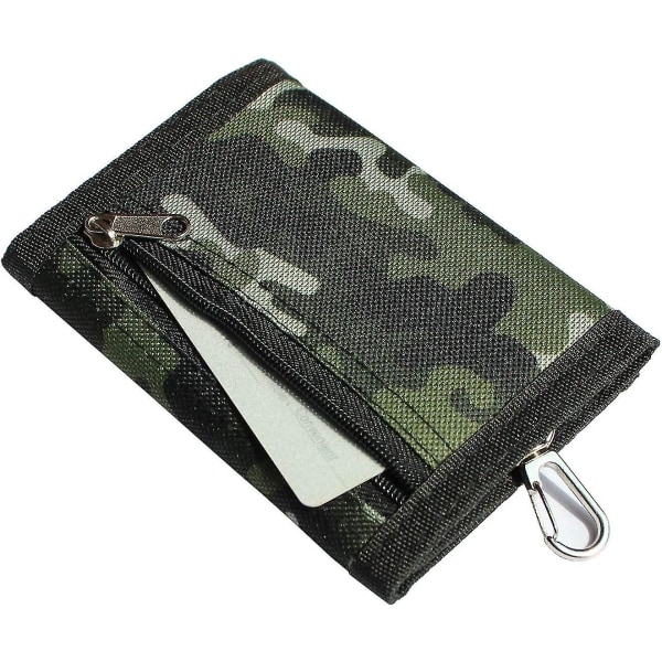 1 stk Camo lommebok, polyester/lerret/oxford/barnelommebok, tenåringsgutter lommebok (militærgrønn)
