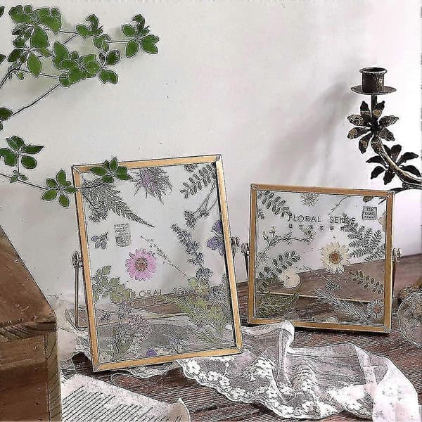 vägghängande glasram för pressade blommor - glasram för foton, kort