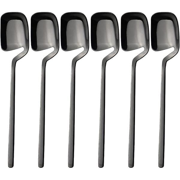 Espressoskeer, 6 stk. Demitasse-skeer, 14,2 cm rustfrit stål til kaffe, sukker