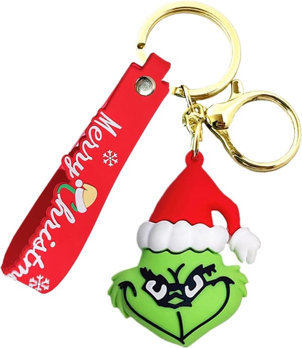 1 stk Klassisk Jul Silikone Nøglering, Nightmare Before Christmas Nøglering til Kvinder, Mænd