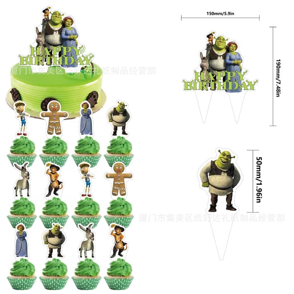 31st Shrek Theme Birthday Party Decoration Pull Up Banner