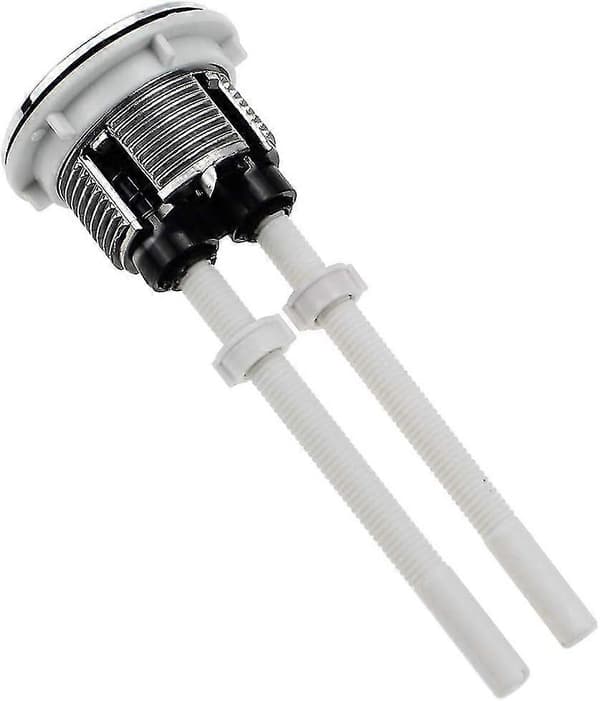 2 stk. toalett trykknapper dobbel spyleknapp 38 mm standard krom sølvbelagt WC sisternknapper