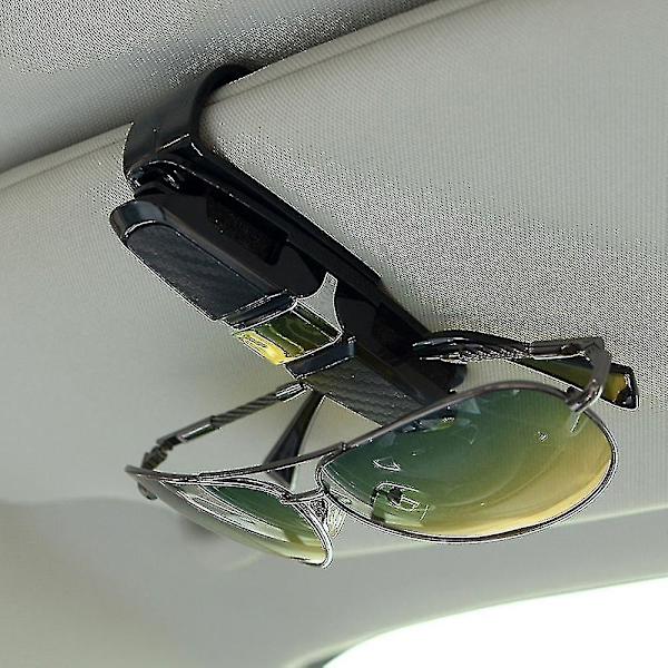 Silmälasiteline auton aurinkovisiiriin, 2 Pack aurinkolasien silmälasiteline