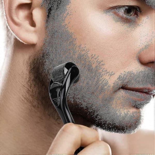 Dermaroller för hår- och skäggväxt - Microneedling-roller för ansikte, kropp och hårbotten