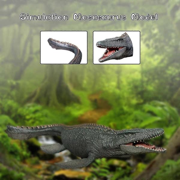 Realsitisk Stor Mosasaurus Model Livagtig Dinosaur Model Figur Legesæt Model Multicolor