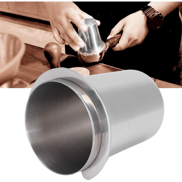 51 mm kaffedoseringskopp, doseringskopp i rostfritt stål, kaffemaskinshandtagsdoseringskopp, kaffemaskinsverktyg, passar 51 mm portafilter