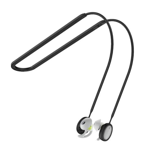 Stroppstreng Hudvennlig hals rundt-snor for Bose-sport-øretelefoner Black