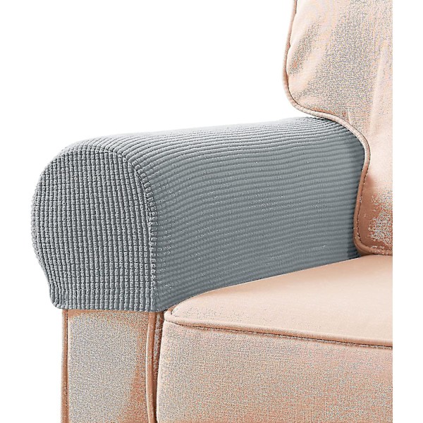 Stretch Armrest Covers Spandex Arm Covers För Stolar Soffa Fåtölj Överdrag För Recliner Soffa Med Twist Pins 2st Light grey