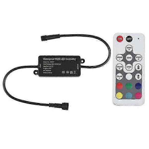 Dæmpbar RGB LED-controller til farverig belysning - Fjernbetjening til RGB-lys
