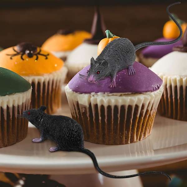 2 kpl Tekohiiri Tekohiiri Muovi Puristuva Rotat Realistiset Halloween Rotat Koristeet Pilat Rekvisiitta