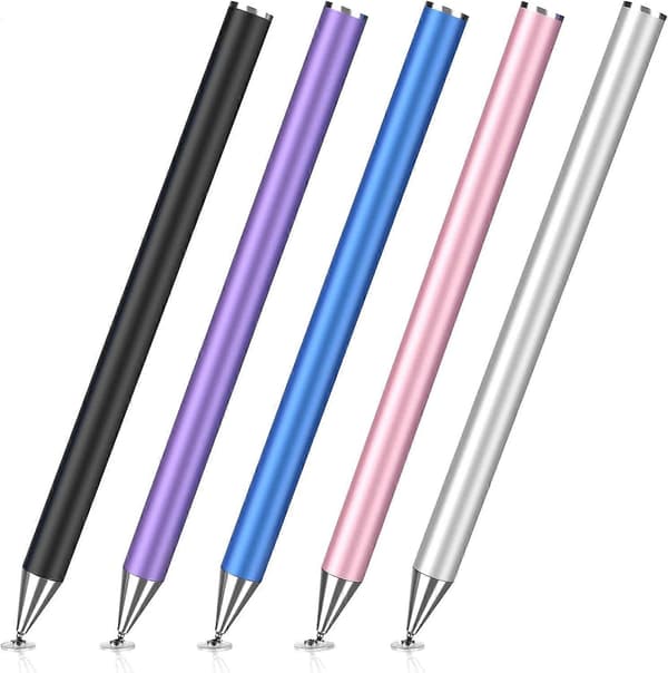 Pekstift för iPad, 5-pack Precision Disc-pekstift för pekskärmar, Universal hög känslighet & fin spets för iPad-pekskärm
