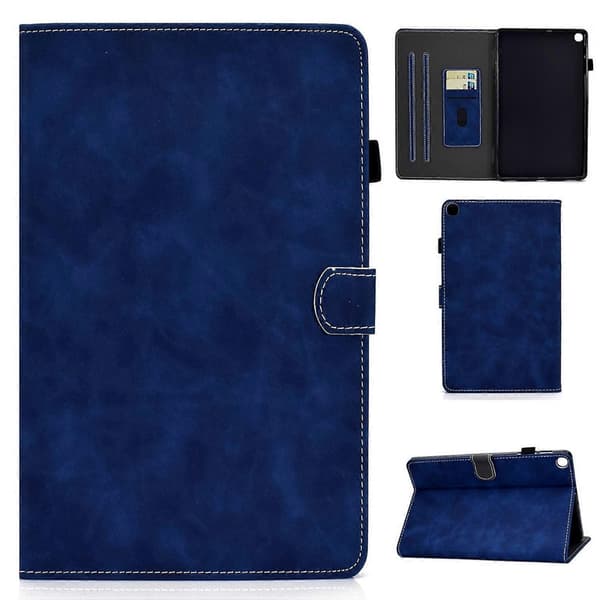 Læder tekstur etui til Samsung Galaxy Tab A7 Lite T220 Blue