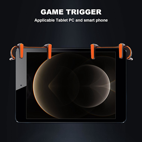 Seks finger til iPad Pubg Controller Kapacitans Justerbar Mobil Spil Trigger L1r1 Knap Gamepad
