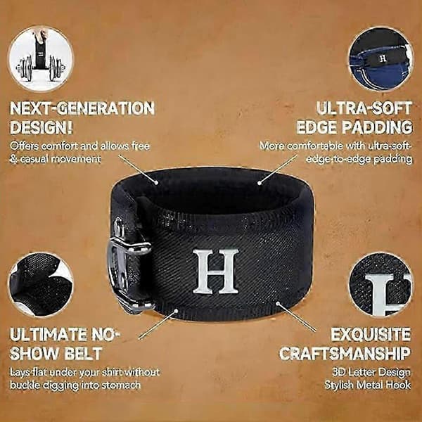 Usynlig Taktisk Metal Krog Elastikbælte - Unisex Spændeløst Taljebælte til Udendørs Arbejde & EDC Udstyr Brown 2pcs
