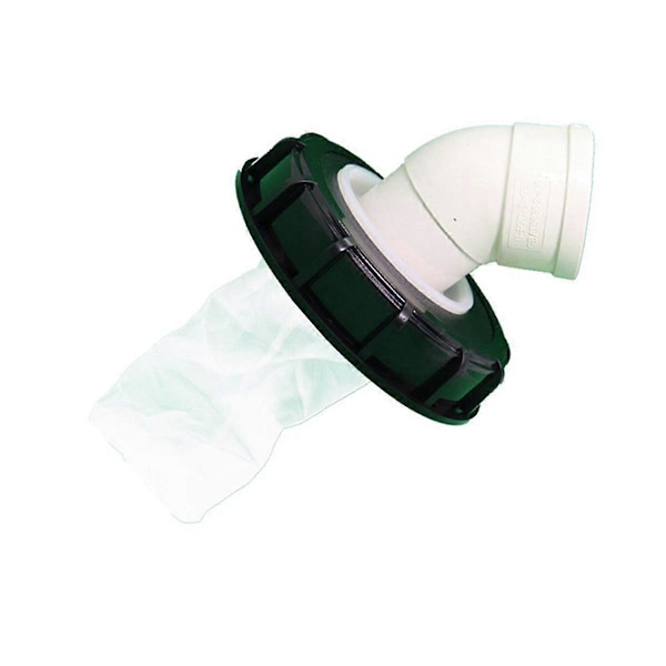 Lämplig för IBC Ton Barrel Tillbehör Förlängningsrör 45 Grader Regnvattentank Plastskydd, Filt blackwhite