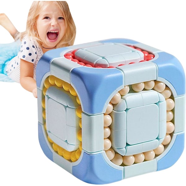 Pyörivä Magic Bean Cube, Pyörivät tölkit Puzzle Bean Cube toy, paranna tarkennusta ja kehitä kuutiopapuja lapsille