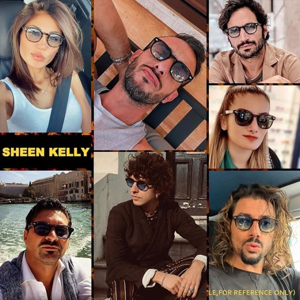 Retro High Definition Oval Solglasögon För Män Kvinnor Pirat Kapten Johnny Depp Stil Polariserad Lins Acetat Material