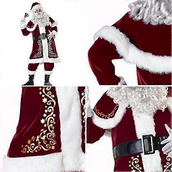 8-delt Julemandskostume Julemandskostume Plus Size FR M-5XL